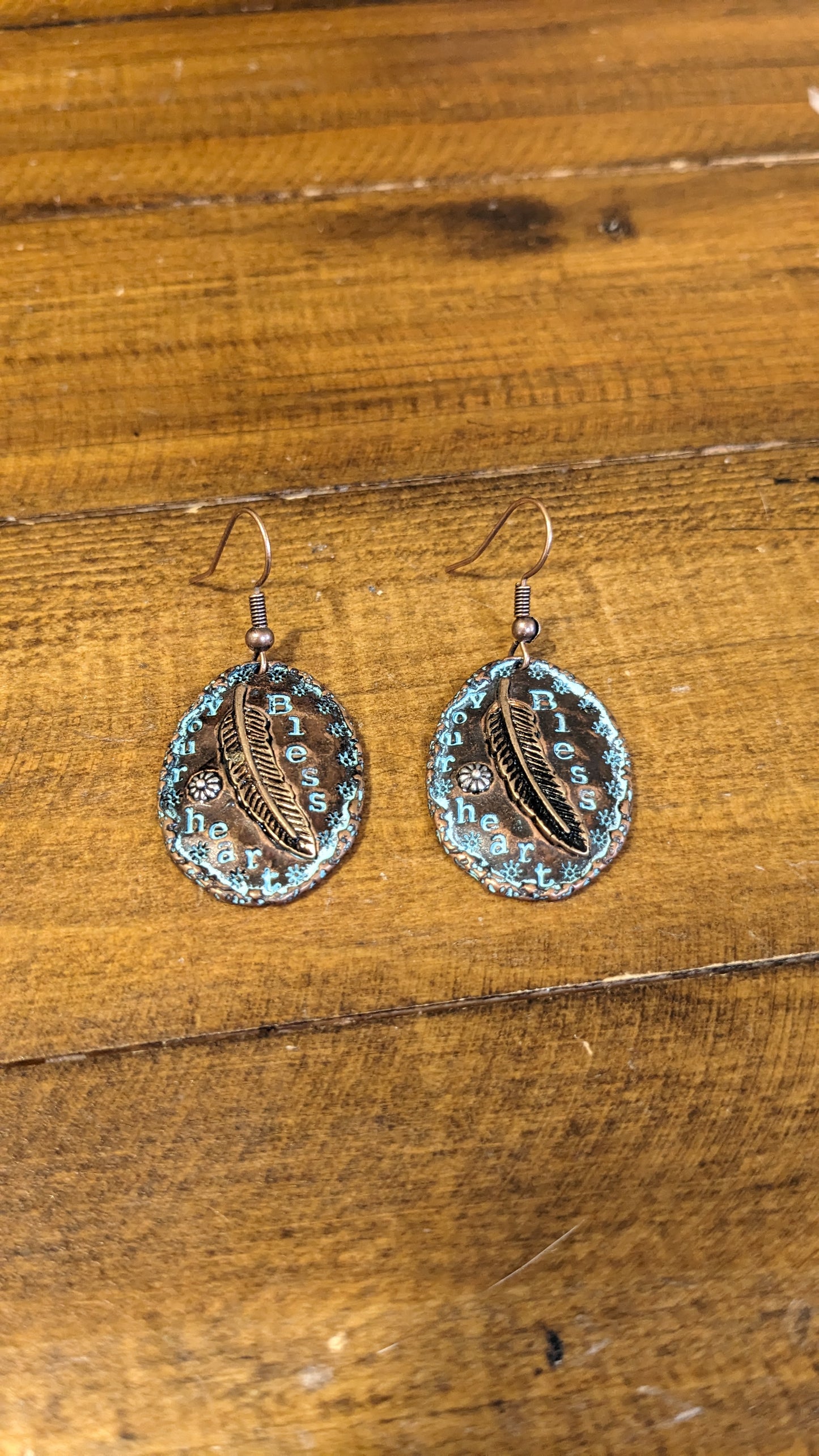 Bless Your Heart Charm Earrings