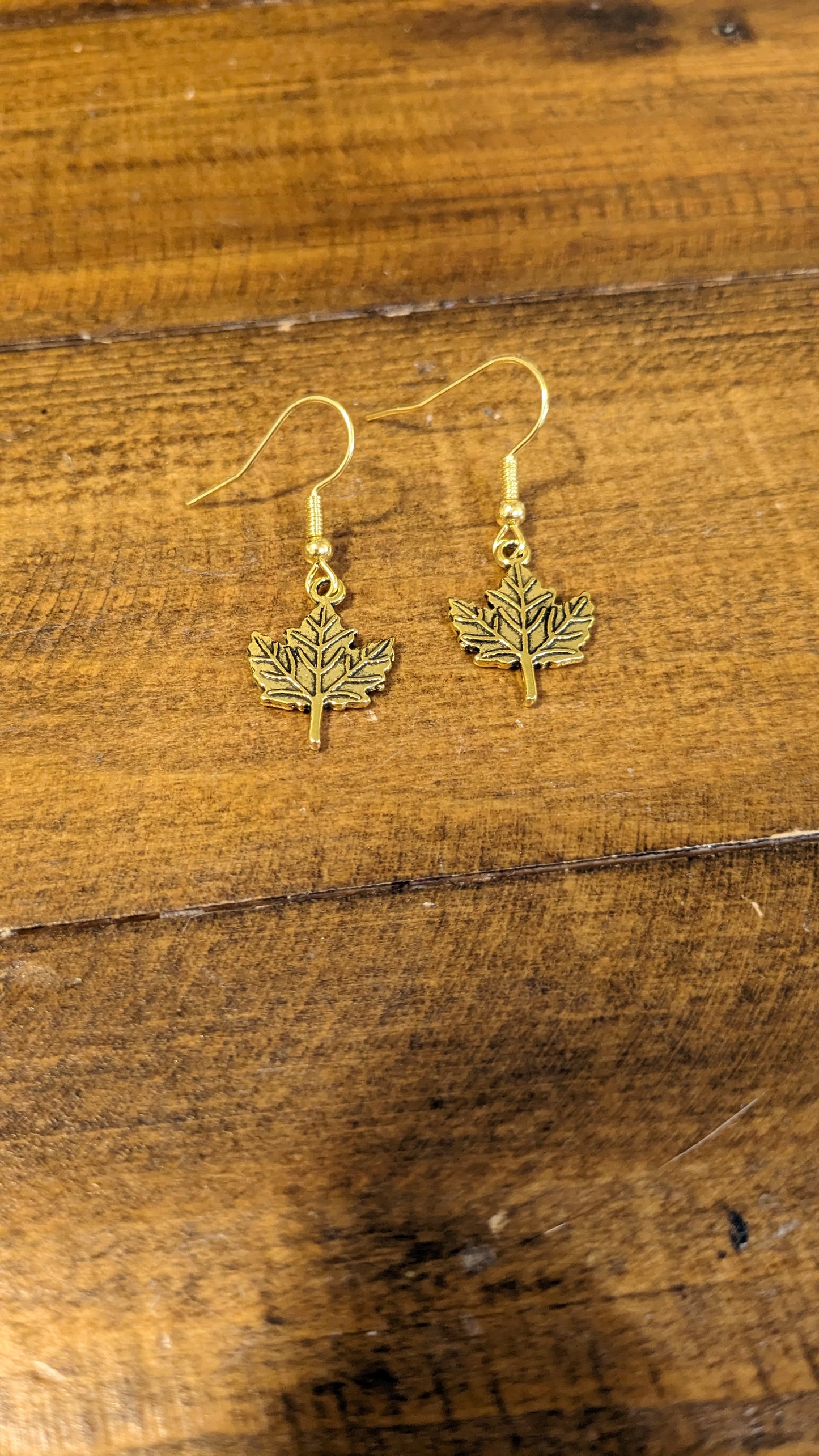 Maple Leaf Charm Earrings