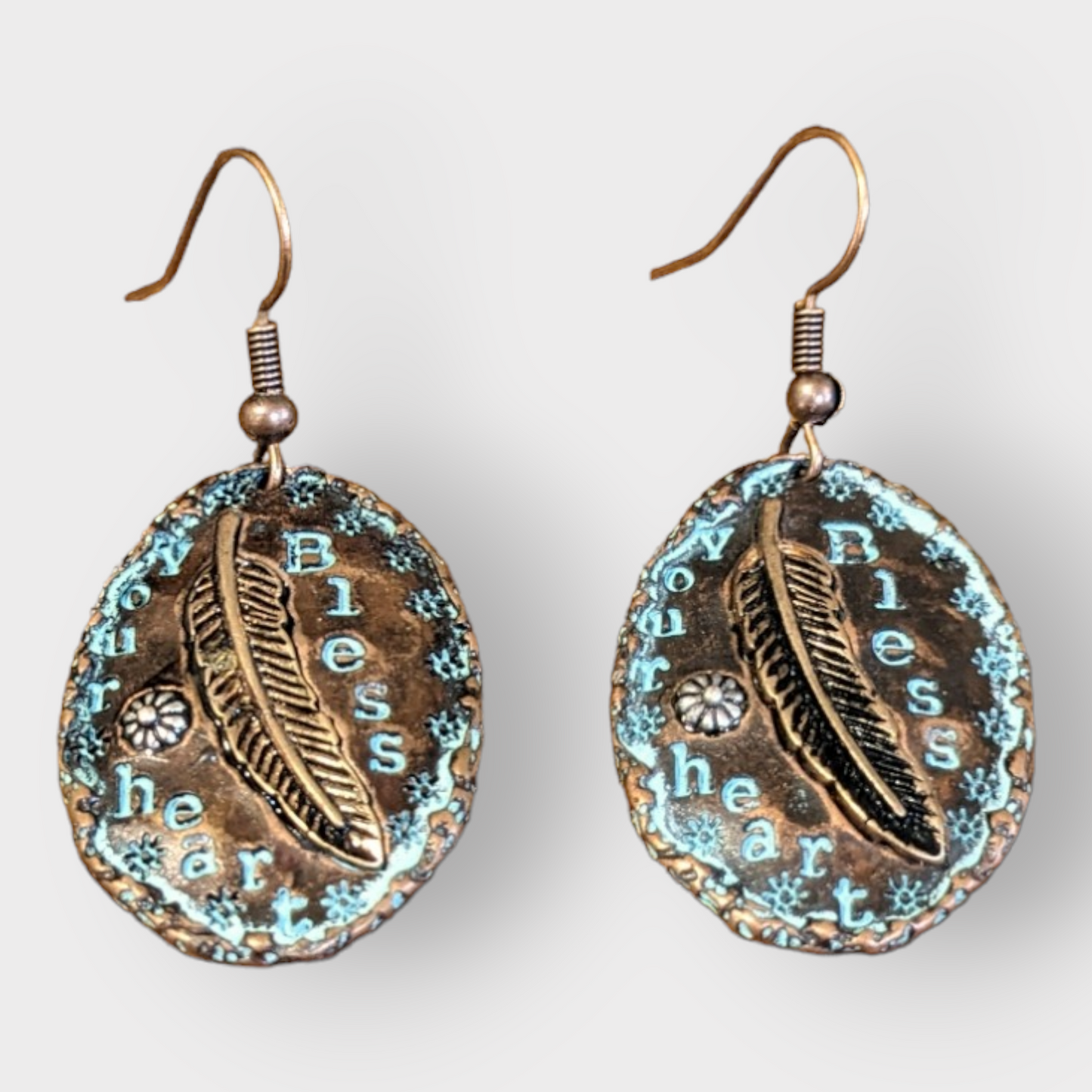 Bless Your Heart Charm Earrings