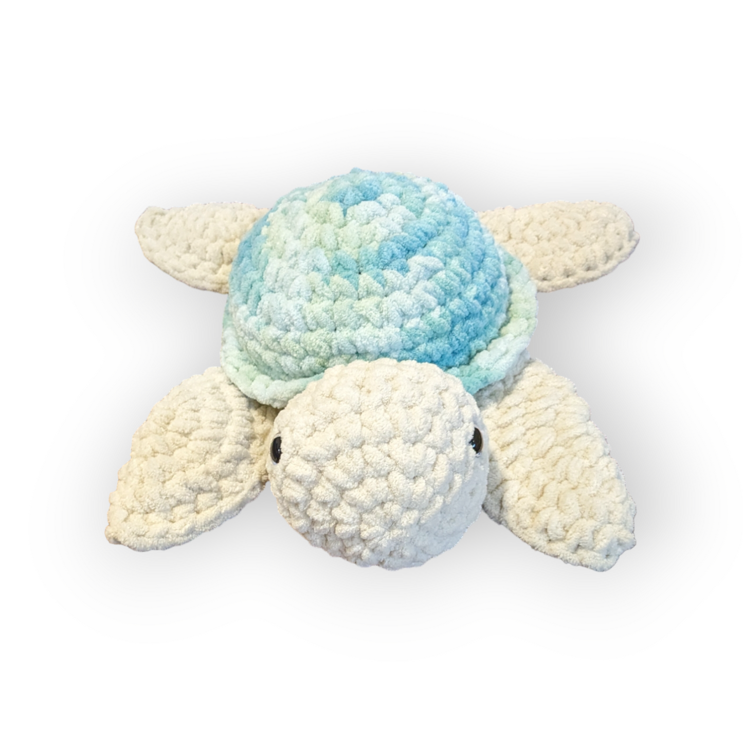 Spud the Turtle | Blue Green Tie Dye Turtle | Crochet Stuffed Turtle | Turtle Plushie