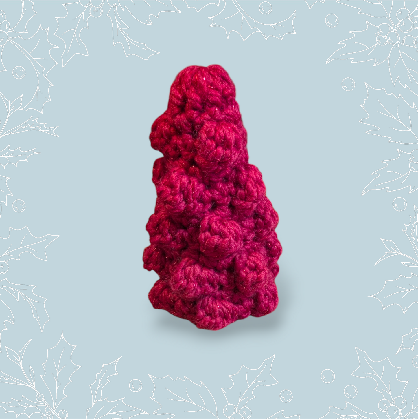 Crochet Red Small Sparkle Trees