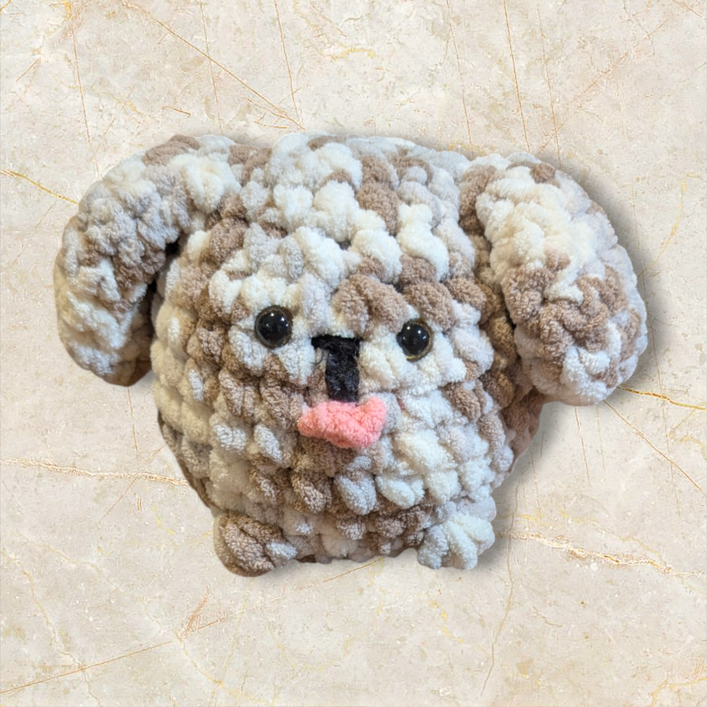Chocolate Chip Stuffed Puppy | Crochet Stuffed Dog | Puppy Plushie