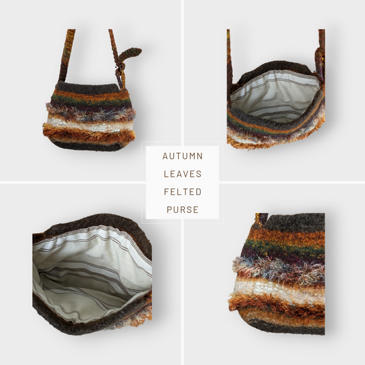 Autumn Leaves Felted Purse