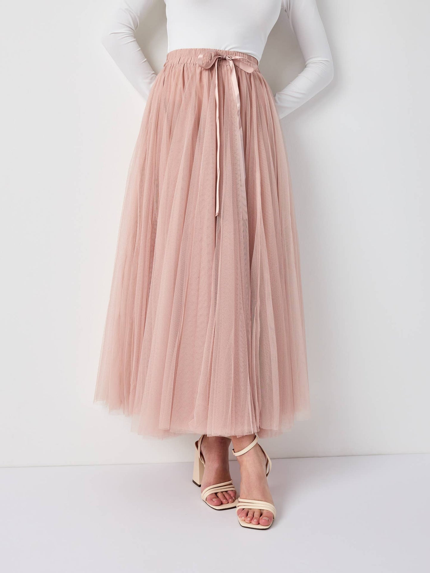 Dusty Rose Aria tulle skirt