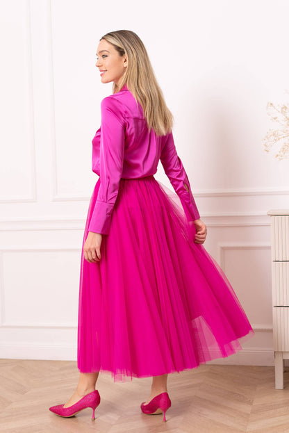 Pink Fuchsia Aria Tulle Skirt