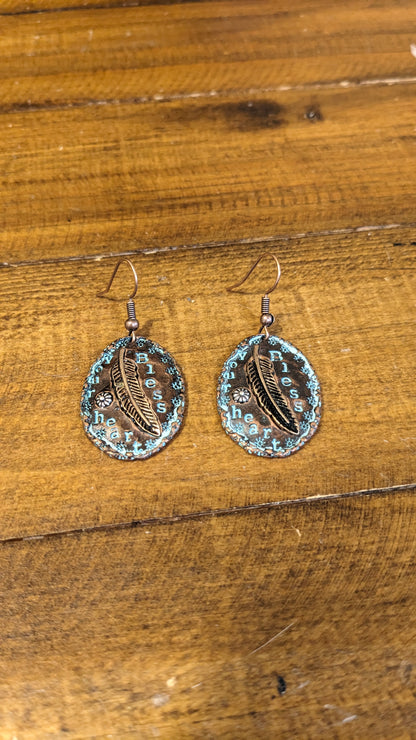 Bless Your Heart Charm Earrings