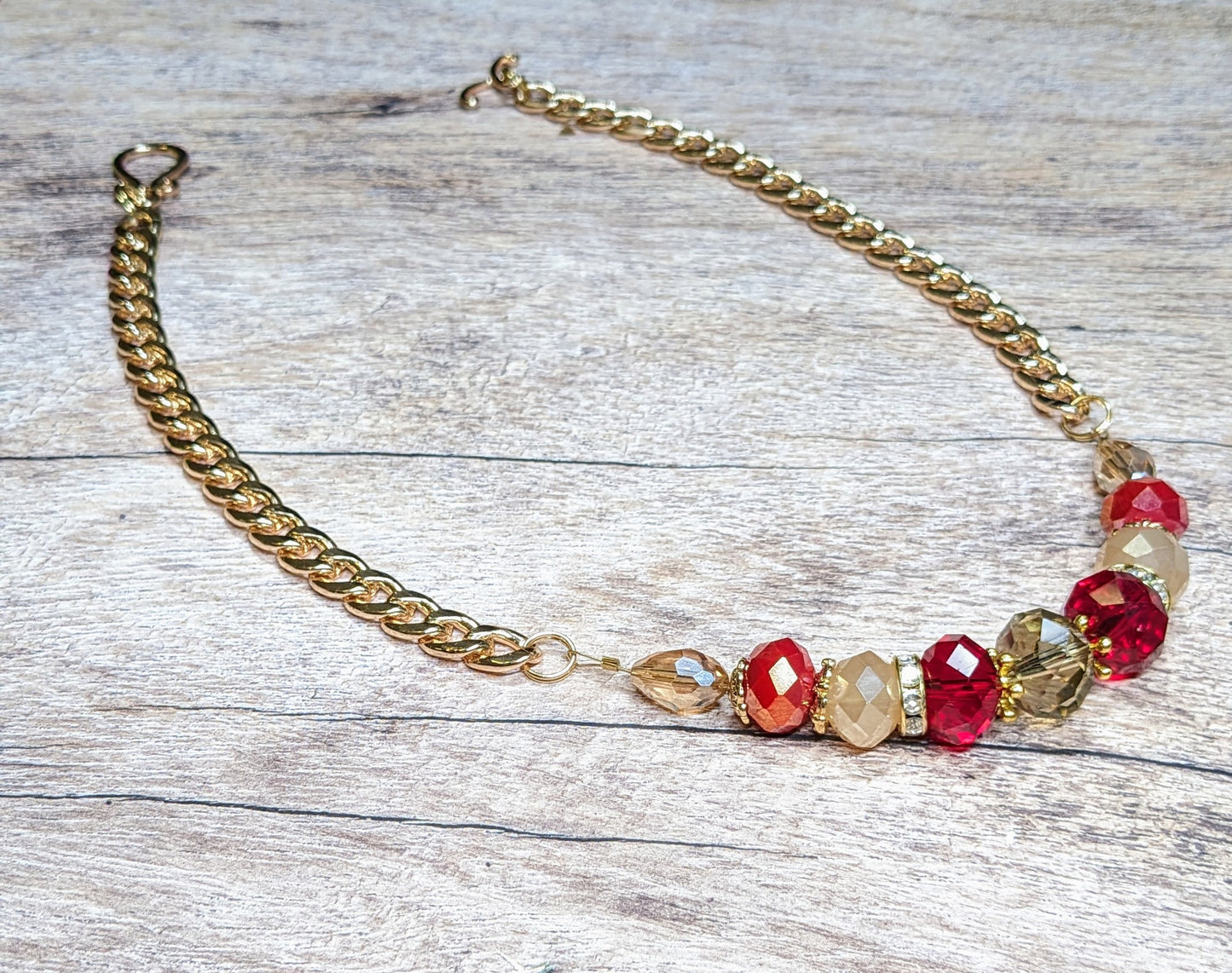 Candy Cane Dreams Beaded Necklace