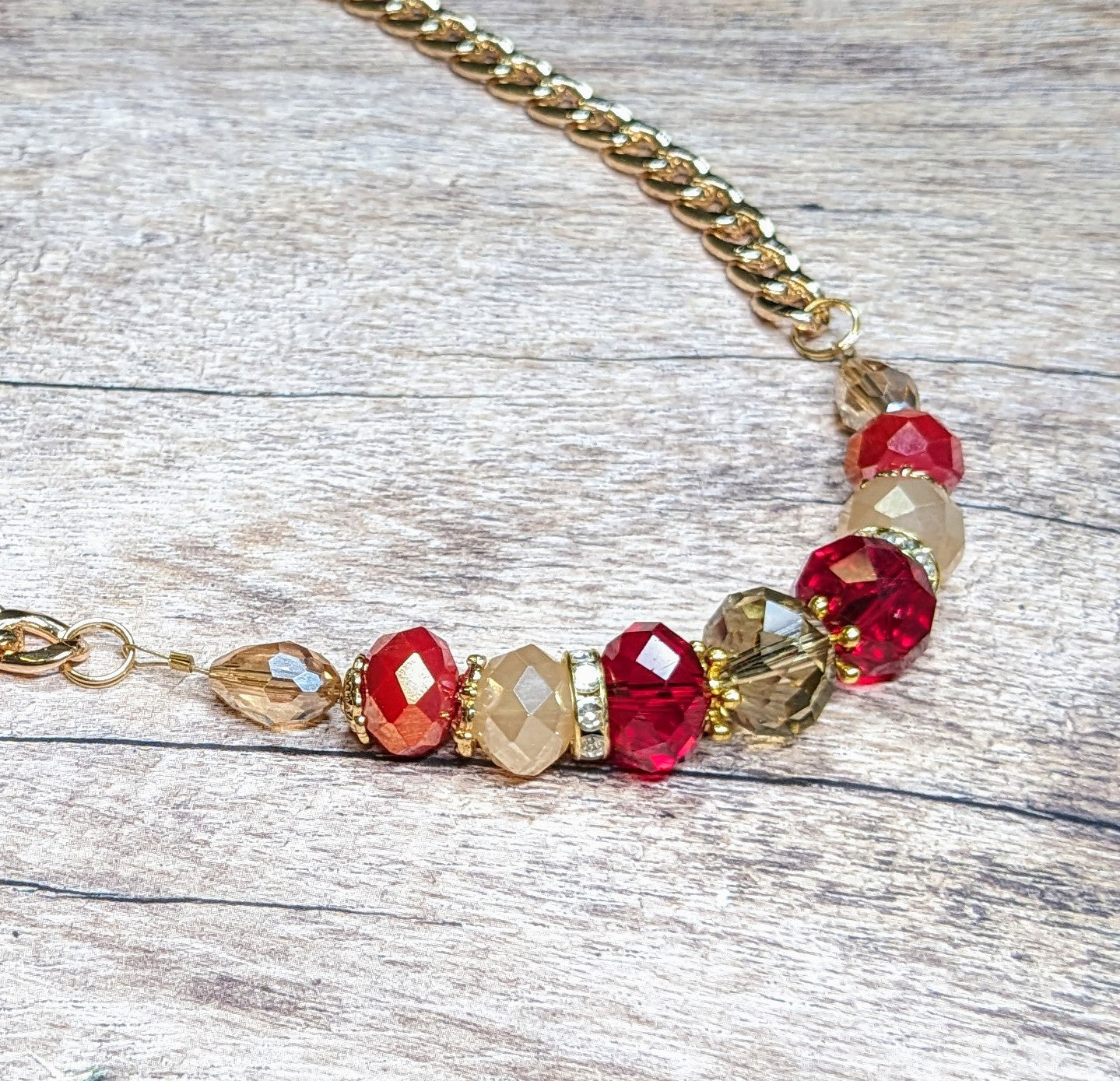 Candy Cane Dreams Beaded Necklace