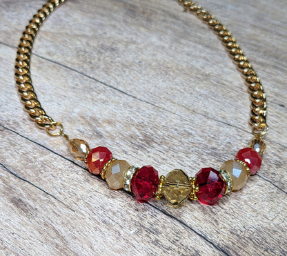Candy Cane Dreams Beaded Necklace