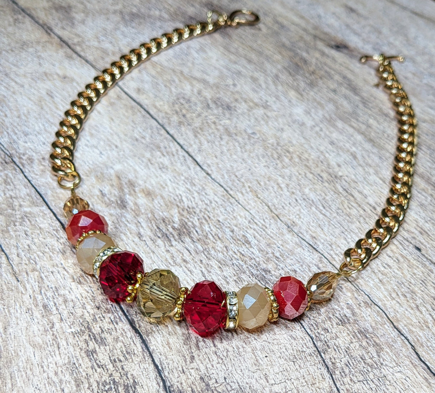 Candy Cane Dreams Beaded Necklace