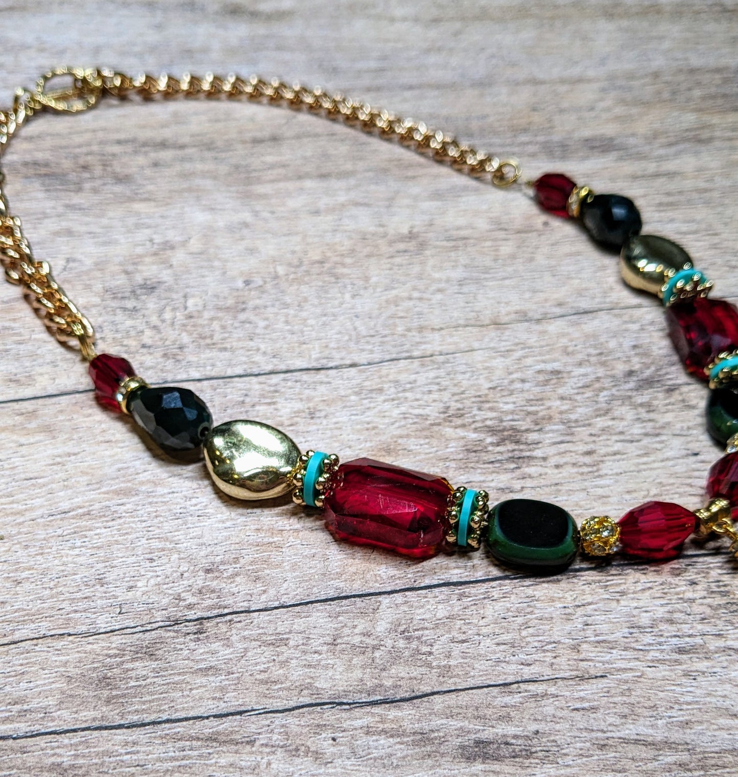 Boho Holiday Beaded Necklace