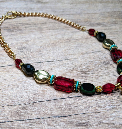 Boho Holiday Beaded Necklace