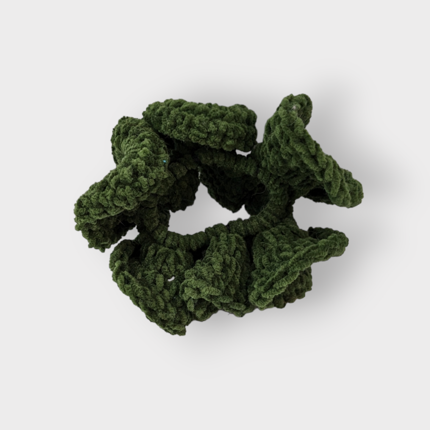 Olive Green Velvet Hair Scrunchie