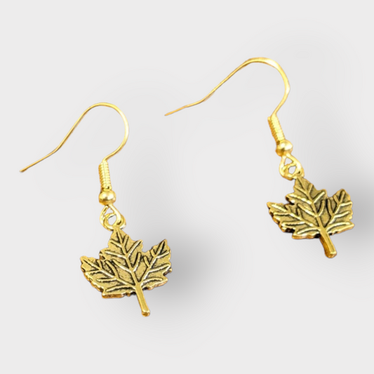 Maple Leaf Charm Earrings