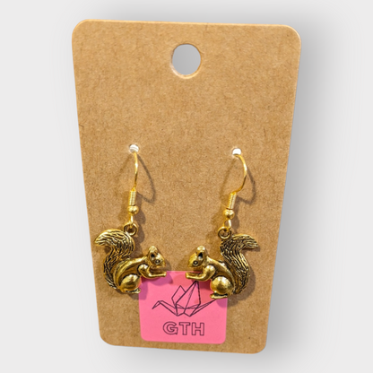 Squirrel Charm Earrings