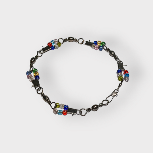 Beaded Fishing Spinner Anklet