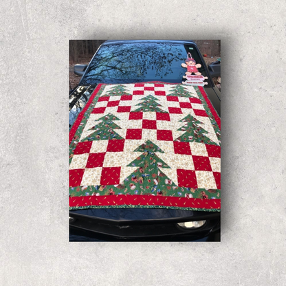 Oh Christmas Tree 45”x56” Quilted Lap Blanket