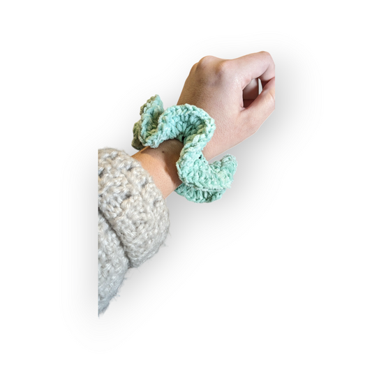 Mint Green Velvet Hair Scrunchie