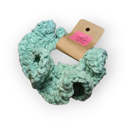 Mint Green Velvet Hair Scrunchie