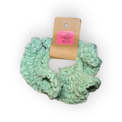 Mint Green Velvet Hair Scrunchie