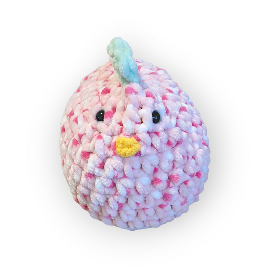 Strawberry Stuffed Chicken (Medium) | Pink Stuffed Chicken | Chicken Plushie