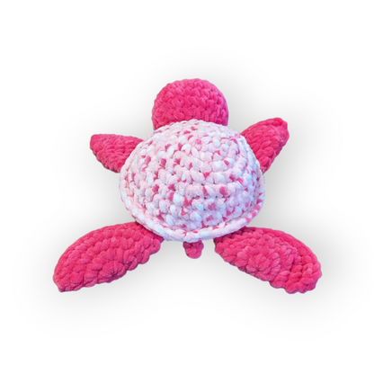 Angelica the Turtle | Hot Pink Tie Dye Turtle | Crochet Stuffed Turtle | Turtle Plushie