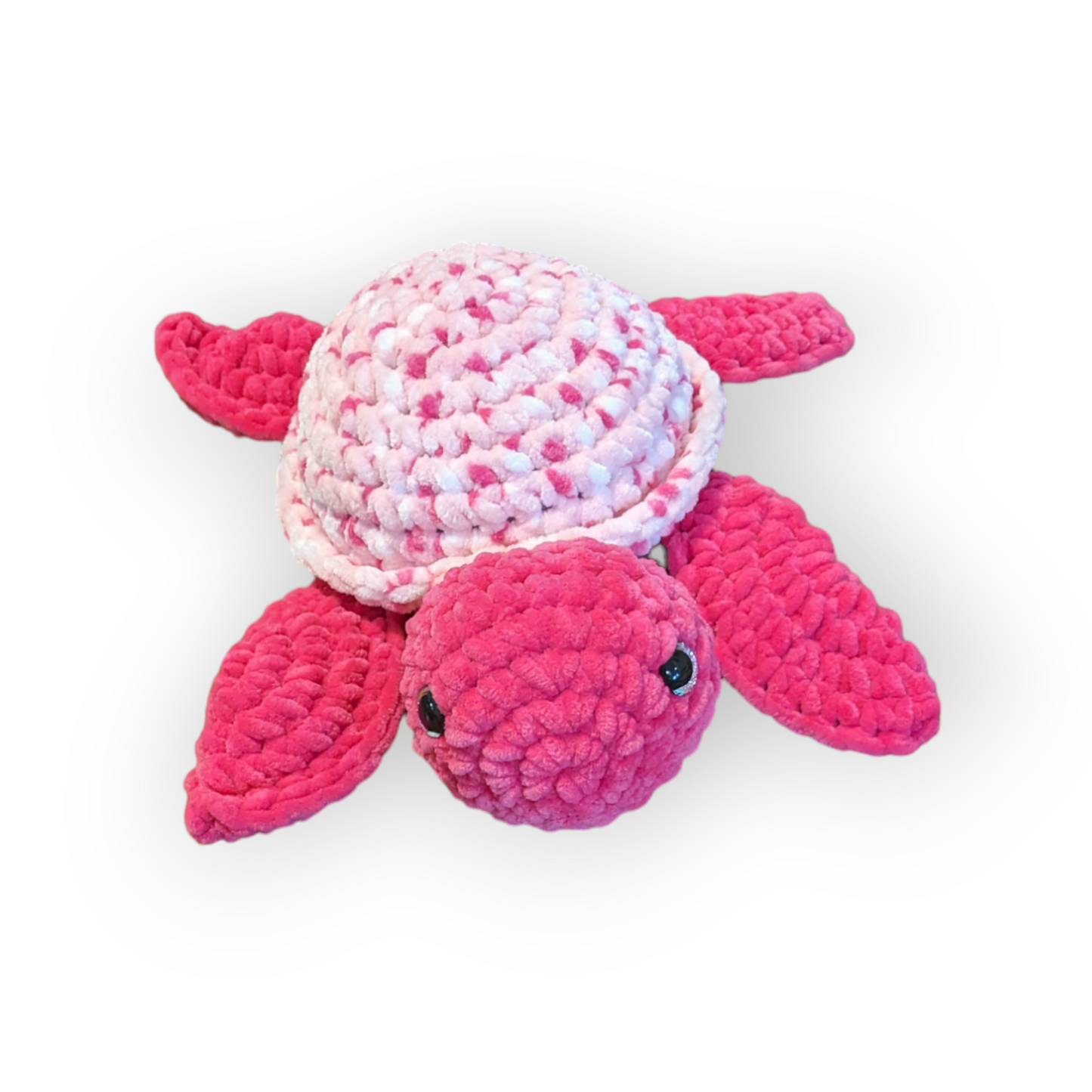 Angelica the Turtle | Hot Pink Tie Dye Turtle | Crochet Stuffed Turtle | Turtle Plushie