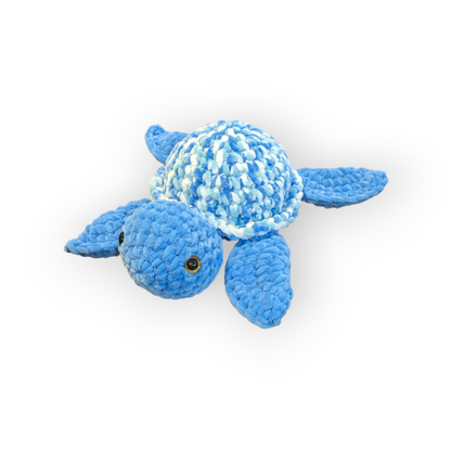 Bluey the Turtle | Blue Tie Dye Turtle | Crochet Stuffed Turtle | Turtle Plushie