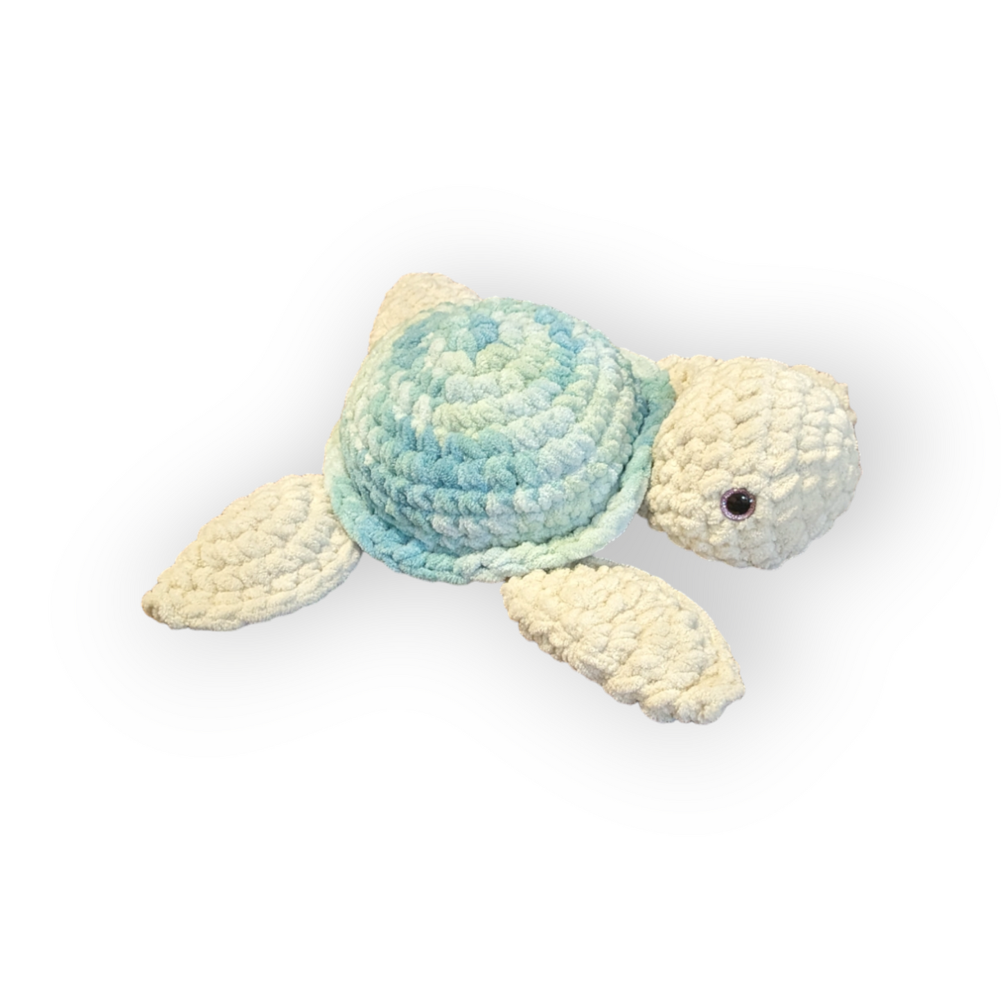 Spud the Turtle | Blue Green Tie Dye Turtle | Crochet Stuffed Turtle | Turtle Plushie