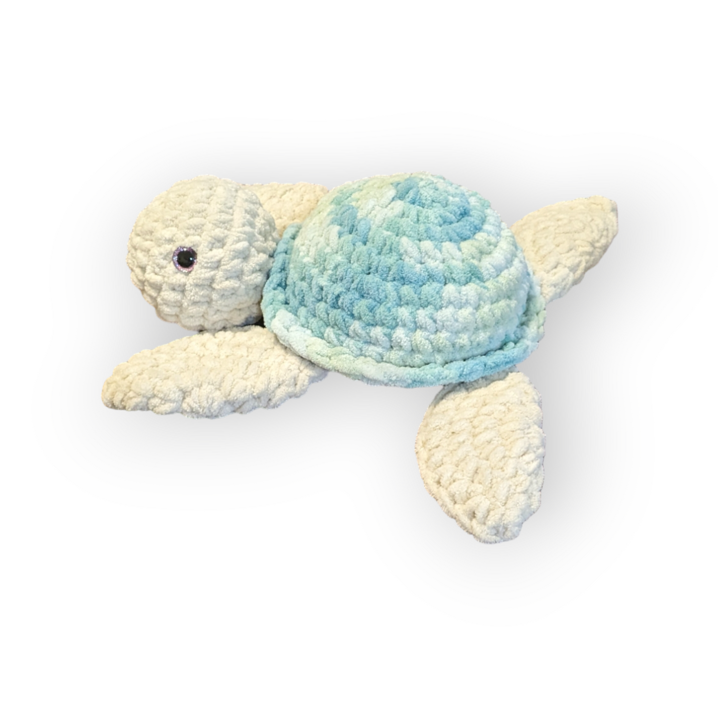 Spud the Turtle | Blue Green Tie Dye Turtle | Crochet Stuffed Turtle | Turtle Plushie