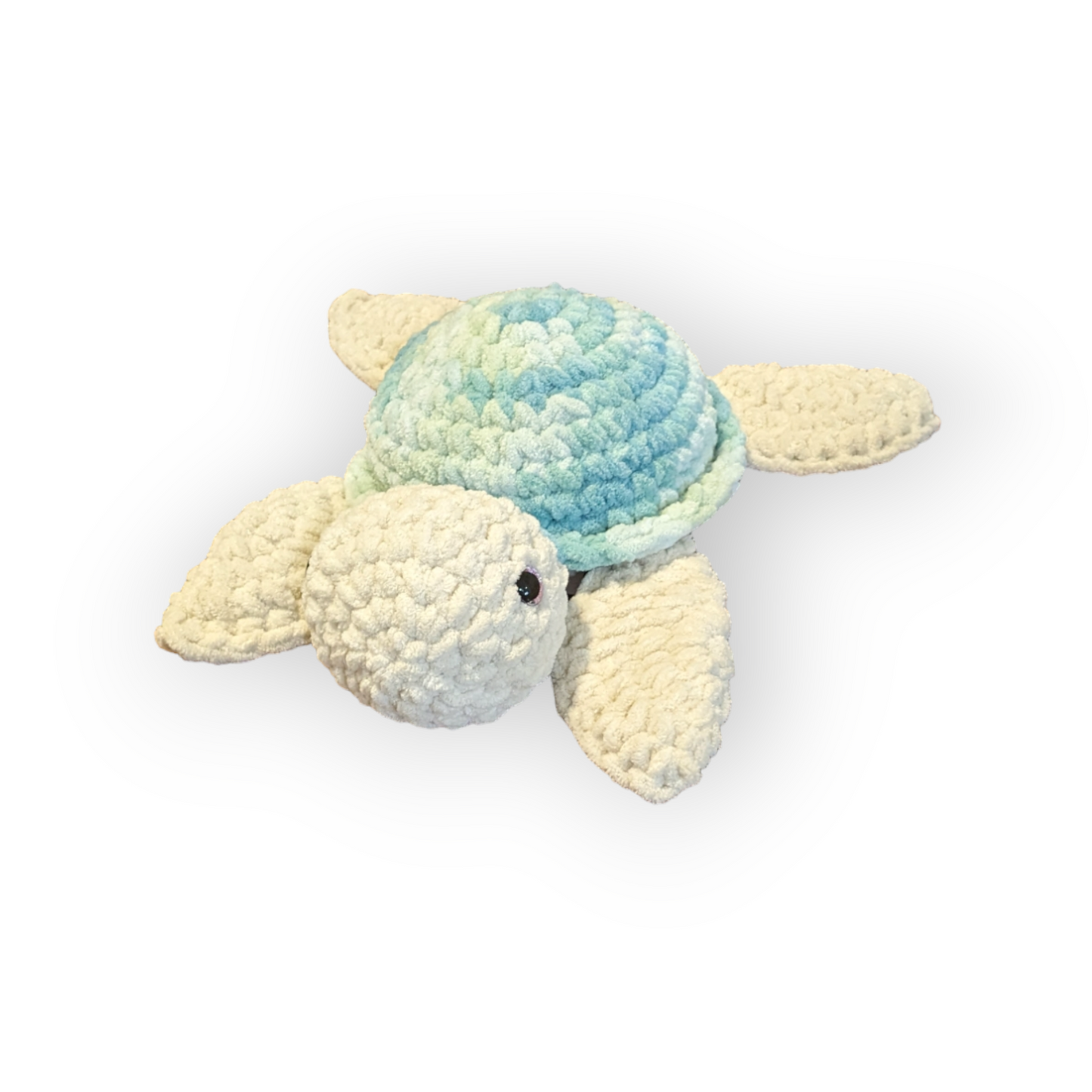 Spud the Turtle | Blue Green Tie Dye Turtle | Crochet Stuffed Turtle | Turtle Plushie