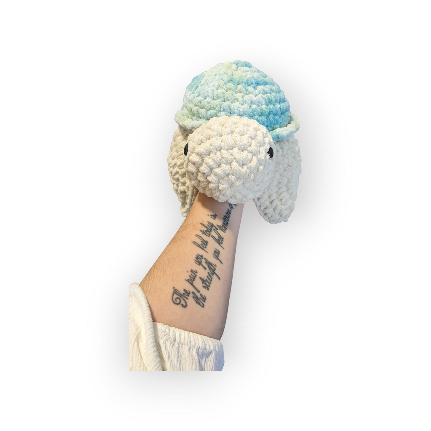 Spud the Turtle | Blue Green Tie Dye Turtle | Crochet Stuffed Turtle | Turtle Plushie