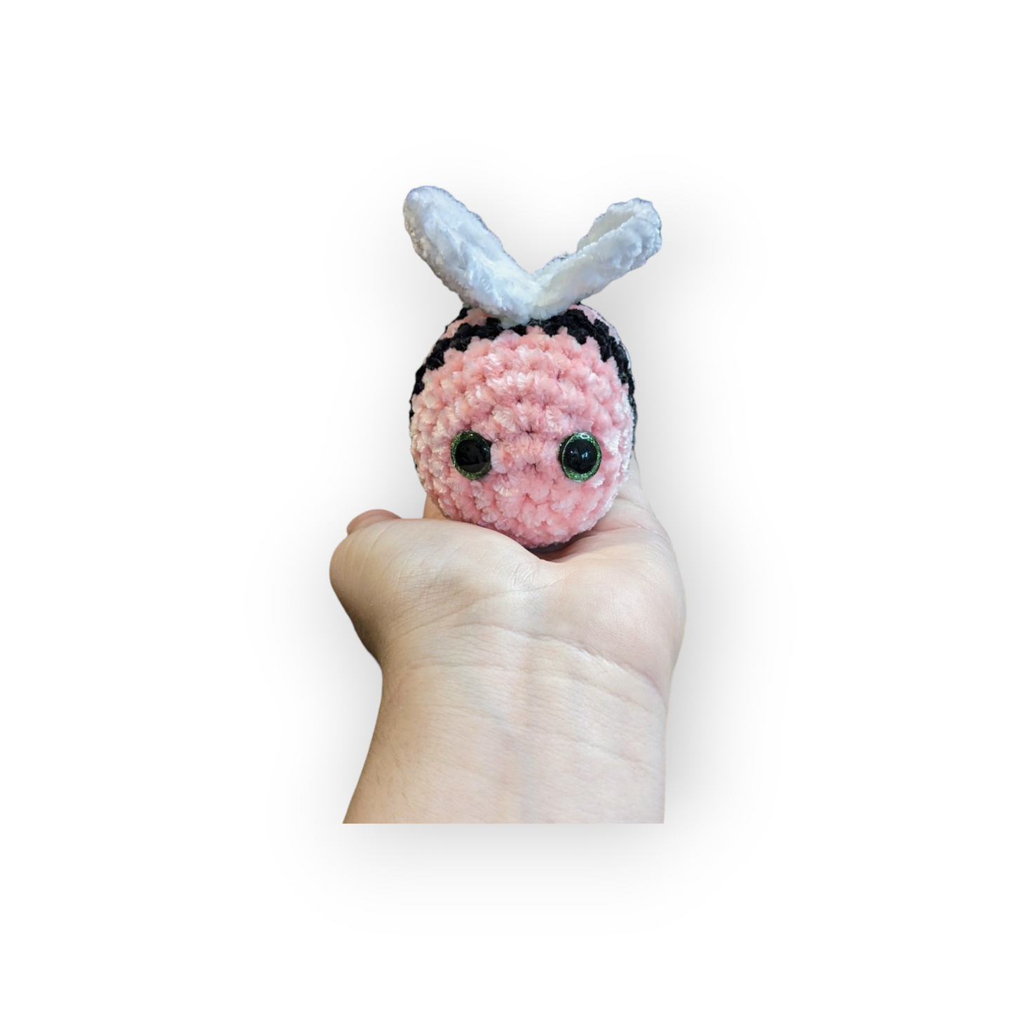 Mini Busy Bee Velvet Plushie | Crochet Bee Velvet Plushie | Velvet Crochet Stuffed Bee