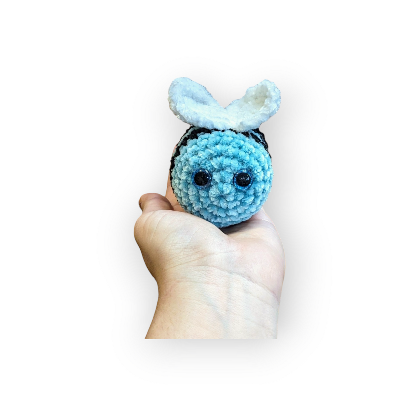 Mini Busy Bee Velvet Plushie | Crochet Bee Velvet Plushie | Velvet Crochet Stuffed Bee