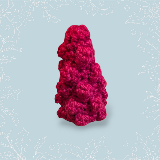 Crochet Red Small Sparkle Trees