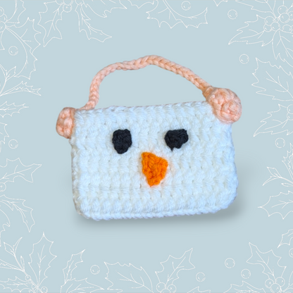 Crochet Snowman Gift Card Holder Ornament