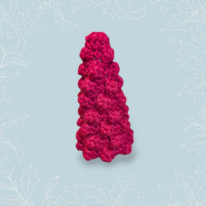 Crochet Medium Red Sparkle Tree