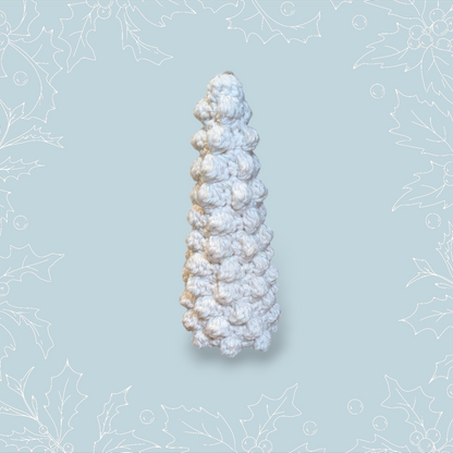 Crochet Large White Rainbow Tinsel Tree