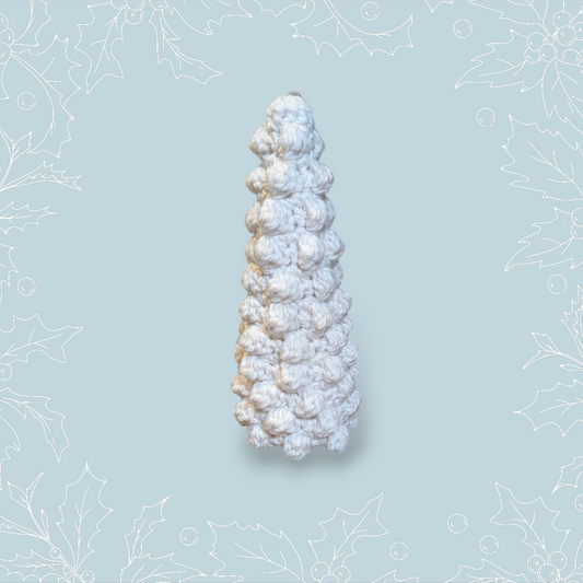 Crochet Large White Rainbow Tinsel Tree