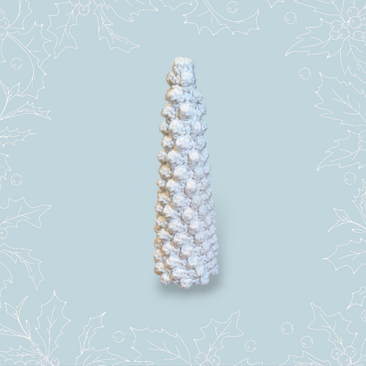 Crochet Extra Large White Rainbow Tinsel Tree