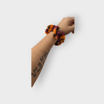 Luxurious Hand-Crocheted Fall Scrunchies: Effortless Elegance for Your Hair and Wrist!