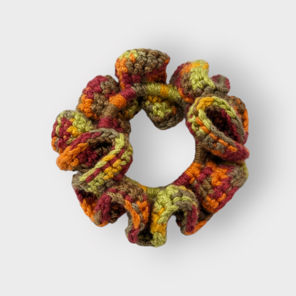 Luxurious Hand-Crocheted Fall Scrunchies: Effortless Elegance for Your Hair and Wrist!