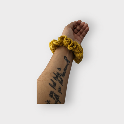 Luxurious Hand-Crocheted Fall Scrunchies: Effortless Elegance for Your Hair and Wrist!