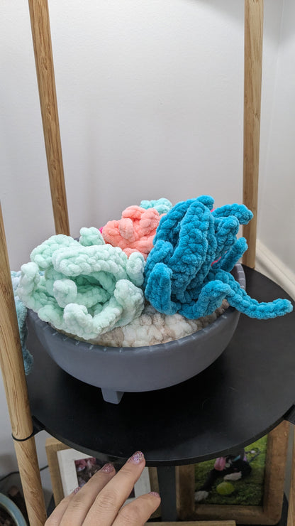 8 in Crochet Succulent Variety Planter | Home Decor | Office Decor
