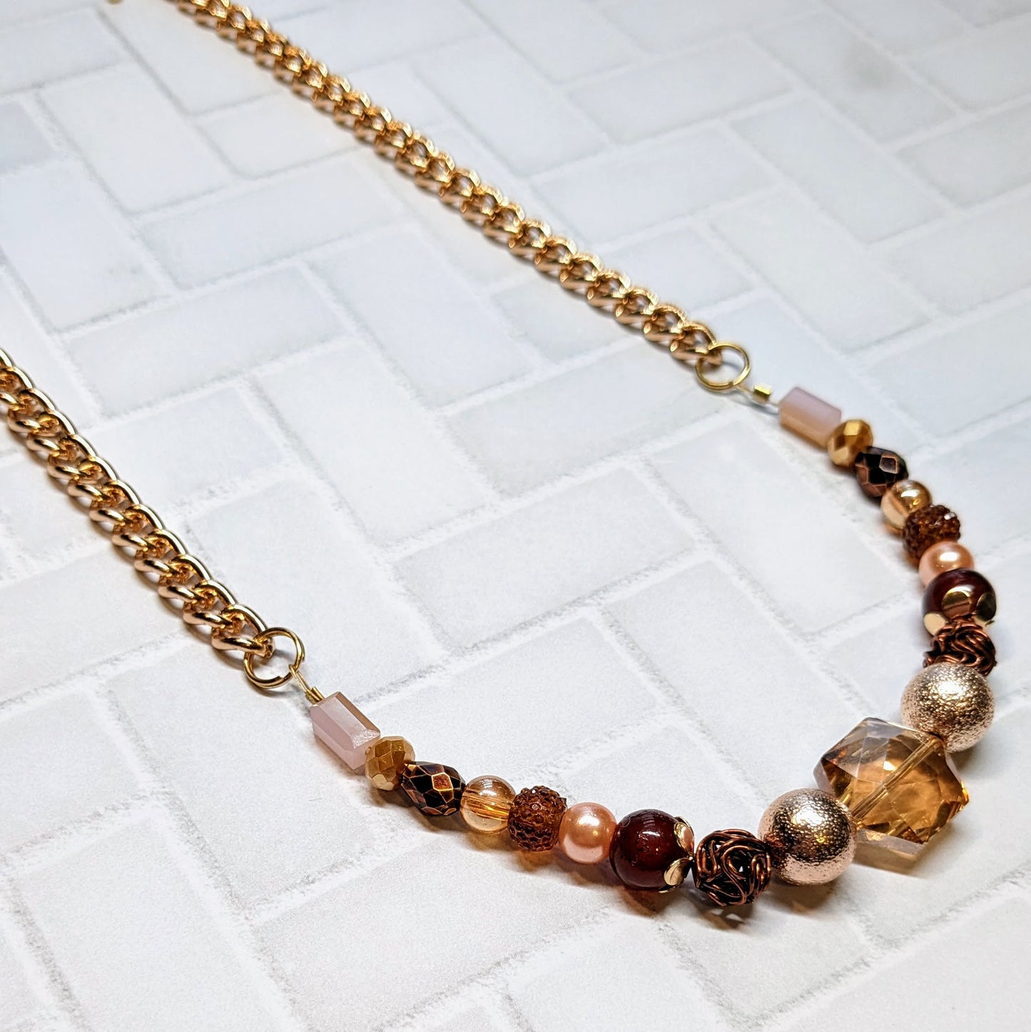 Rose Gold Dreams Statement Necklace