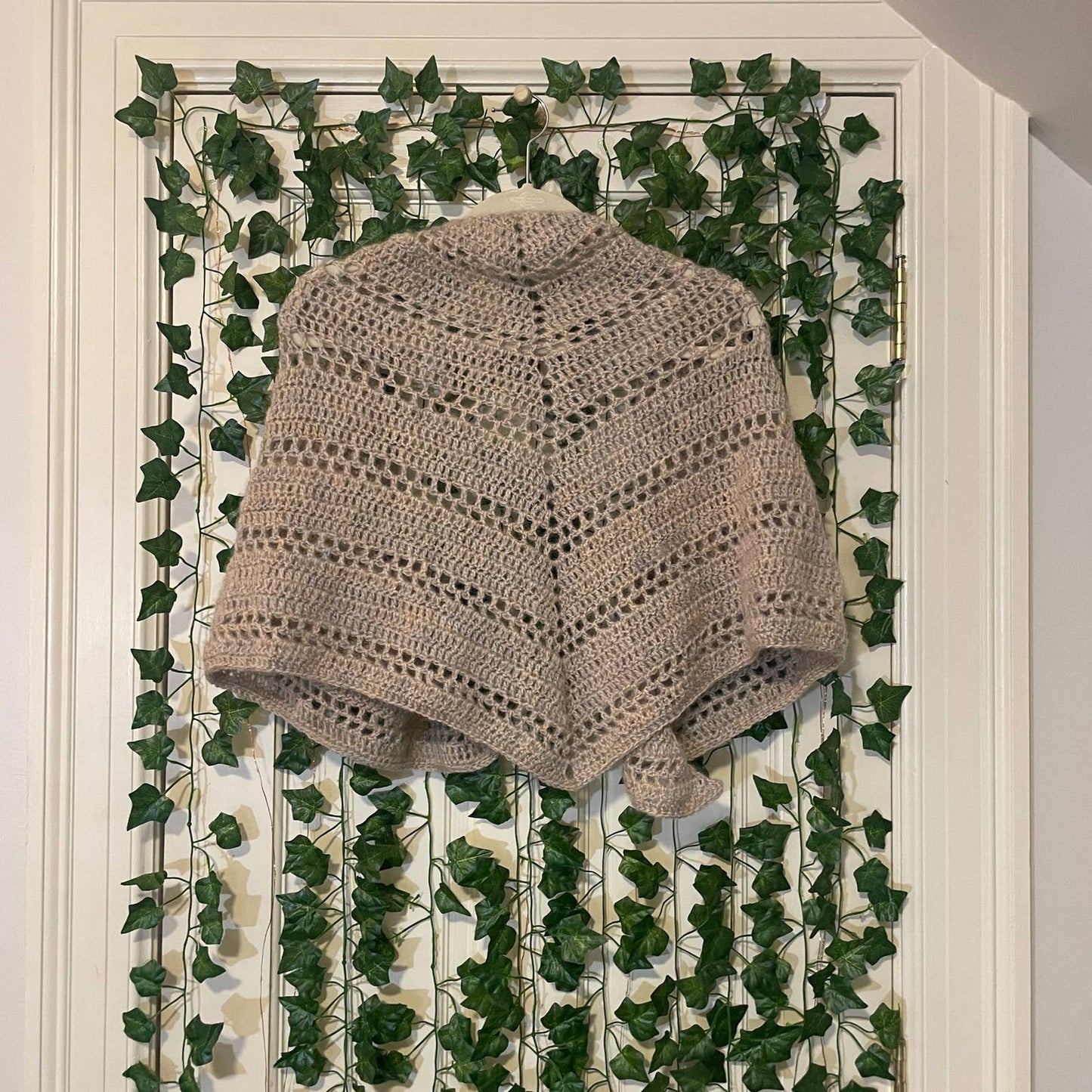 Vintage Crochet Shawl Wrap