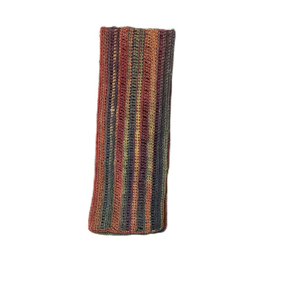 Dark Rainbow Crochet Shawl Wrap Scarf
