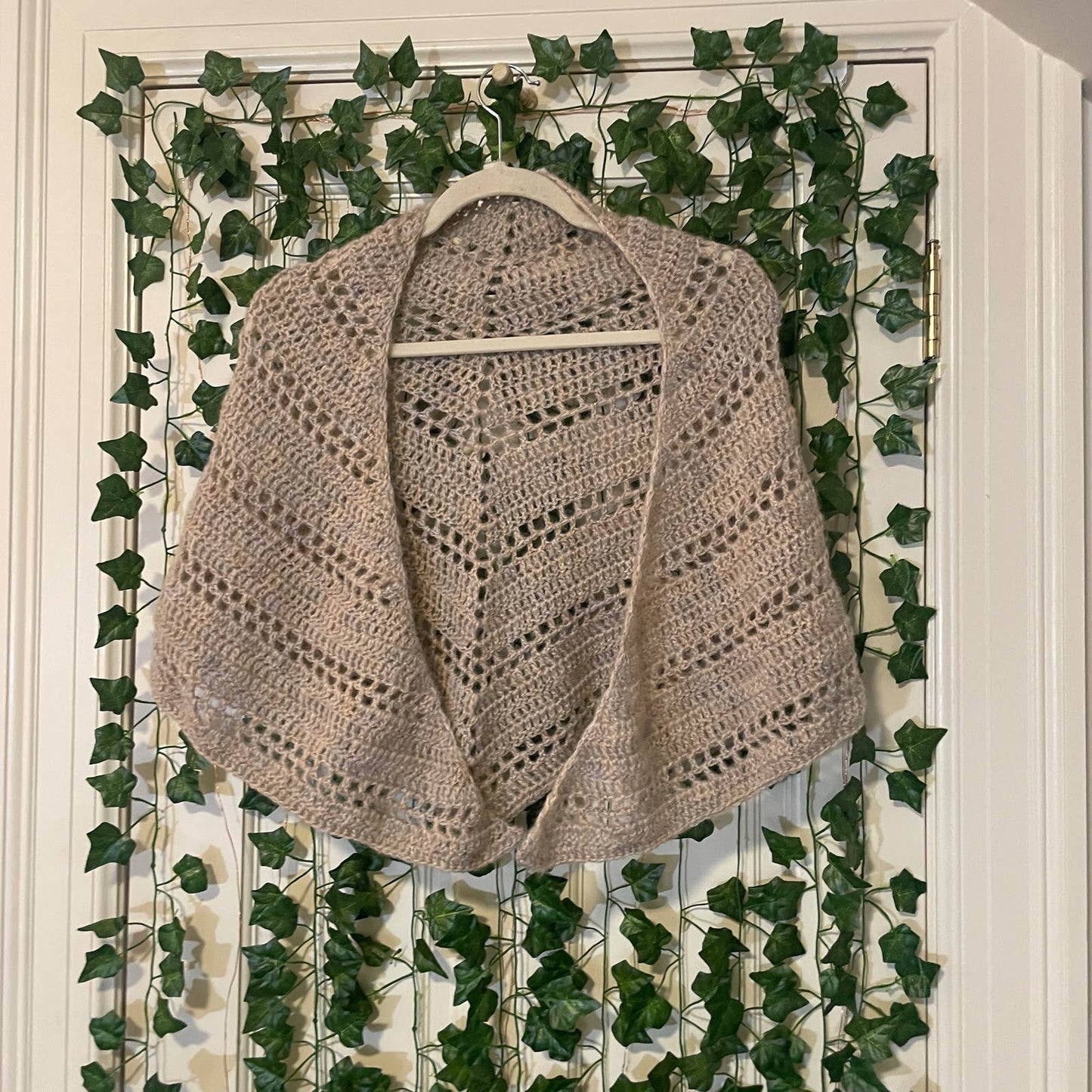 Vintage Crochet Shawl Wrap