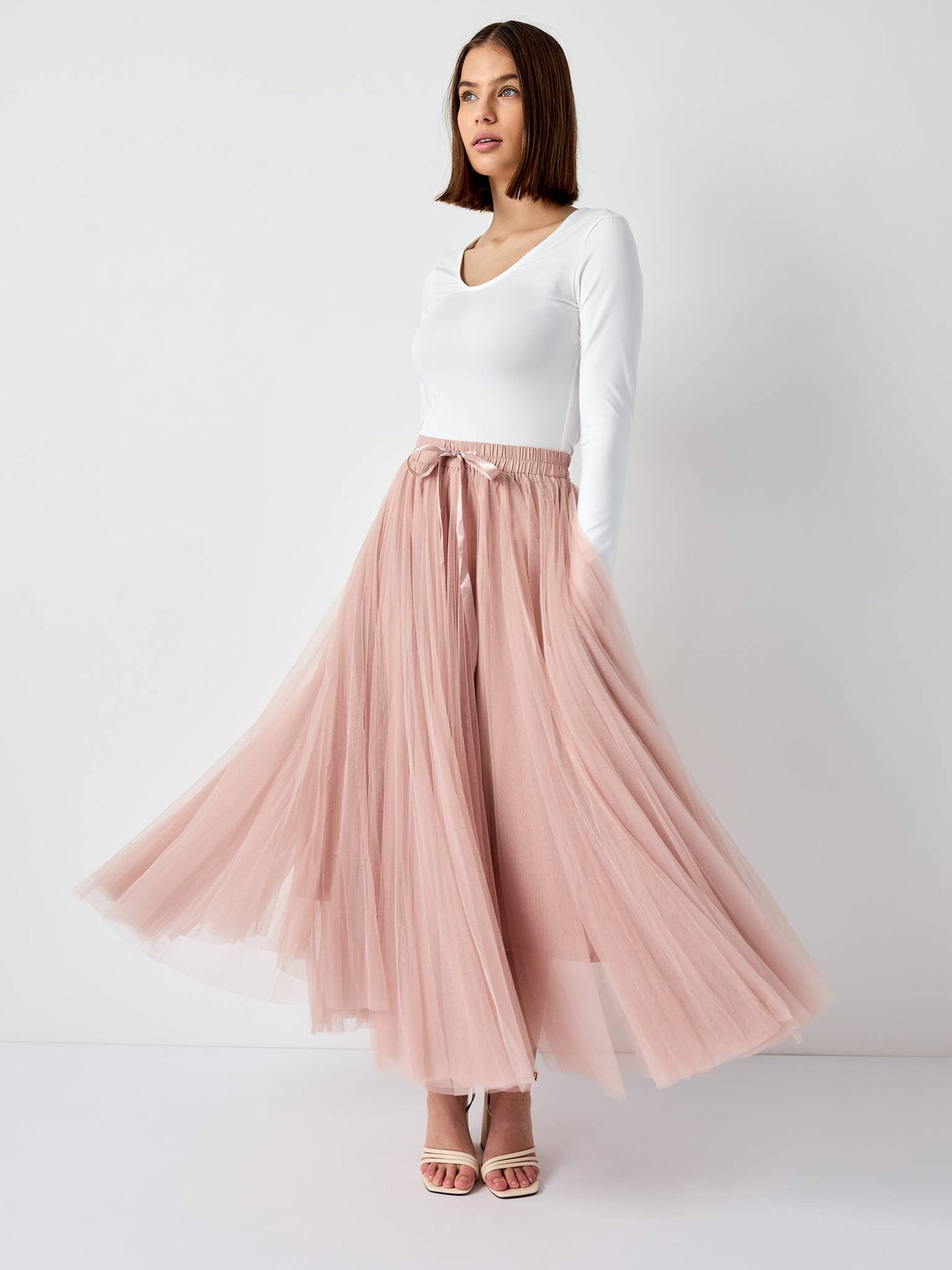 Dusty Rose Aria tulle skirt