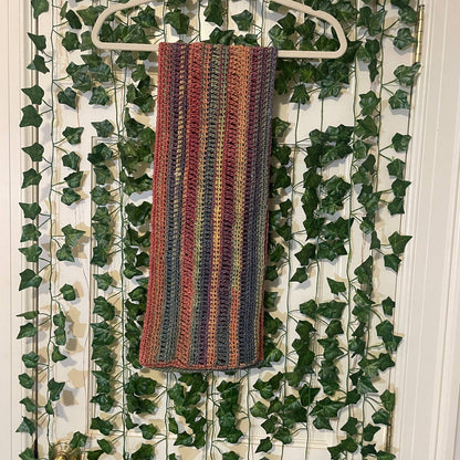 Dark Rainbow Crochet Shawl Wrap Scarf